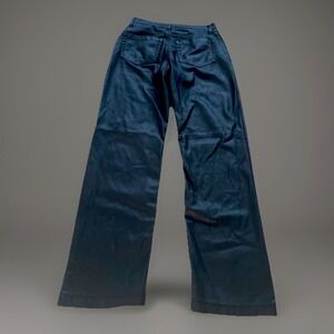 Hollister Women's 24 Faux Leather Pants High Rise Straight Leg Y2K Black